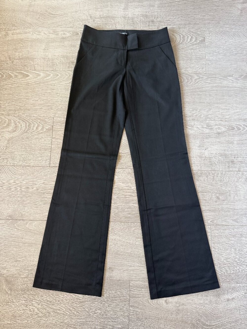 Bebe Y2K Black Tailored Flare Dress Pants Trousers Size 00